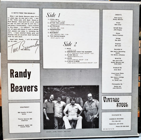 Randy Beavers : Vintage Steel (LP, Album)