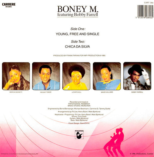 Boney M. Featuring Bobby Farrell : Young, Free And Single (12")