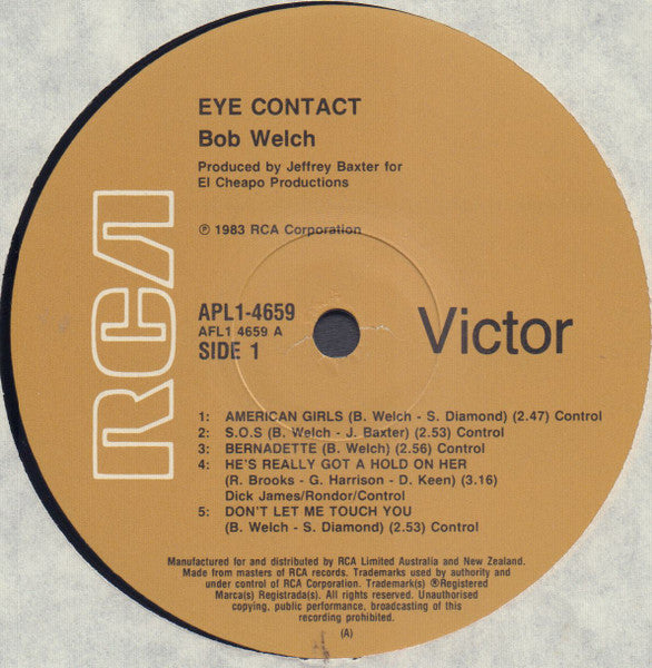 Bob Welch : Eye Contact (LP, Album)