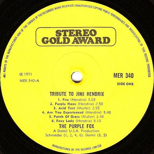 The Purple Fox : Tribute To Jimi Hendrix (LP)