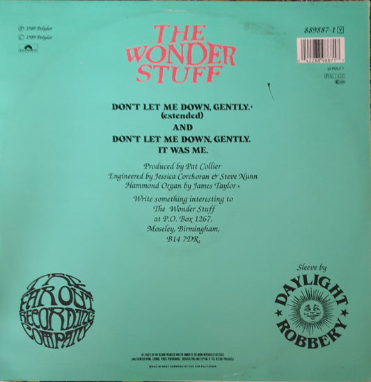The Wonder Stuff : Don't Let Me Down, Gently (12")