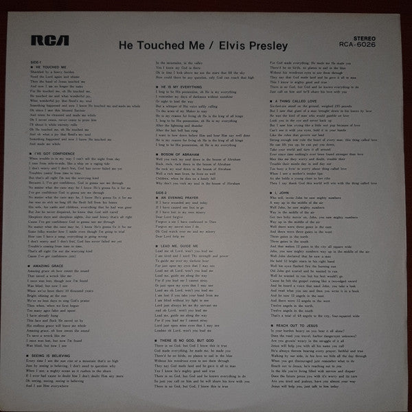 Elvis Presley : He Touched Me (LP, Album)