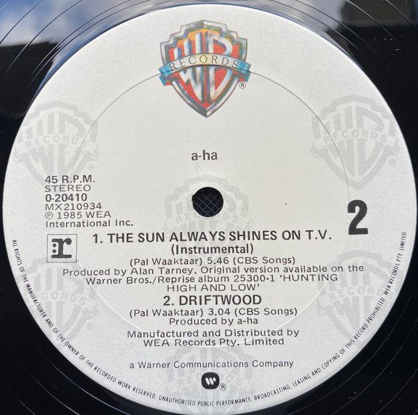a-ha : The Sun Always Shines On T.V. (12")
