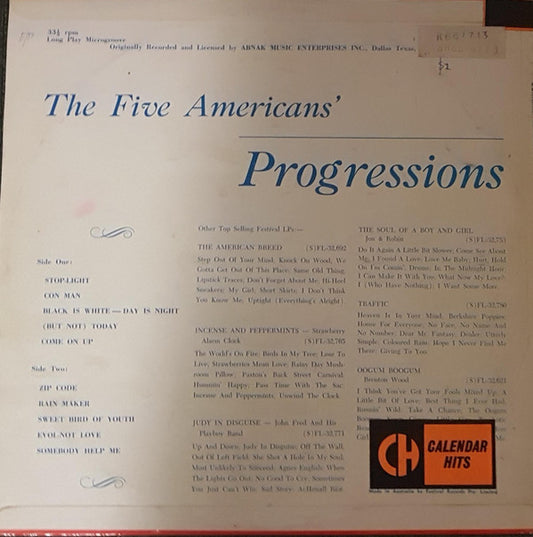 The Five Americans : Progressions (LP, Album)