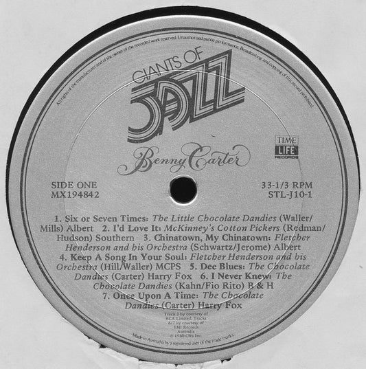 Benny Carter : Giants Of Jazz: Benny Carter (3xLP, Comp)