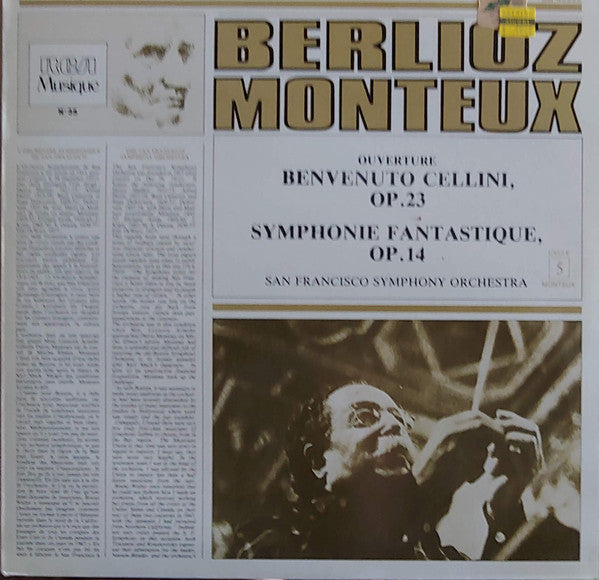 Hector Berlioz, Pierre Monteux, San Francisco Symphony : Ouverture Benvenuto Cellini \\ Symphonie Fantastique (LP, Mono)
