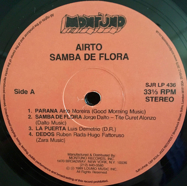 Airto Moreira : Samba De Flora (LP, Album, Ltd, RE)