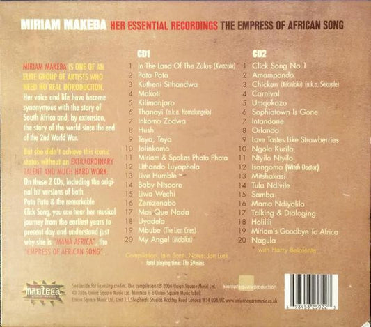 Miriam Makeba : Her Essential Recordings - The Empress Of African Song (2xCD, Comp)
