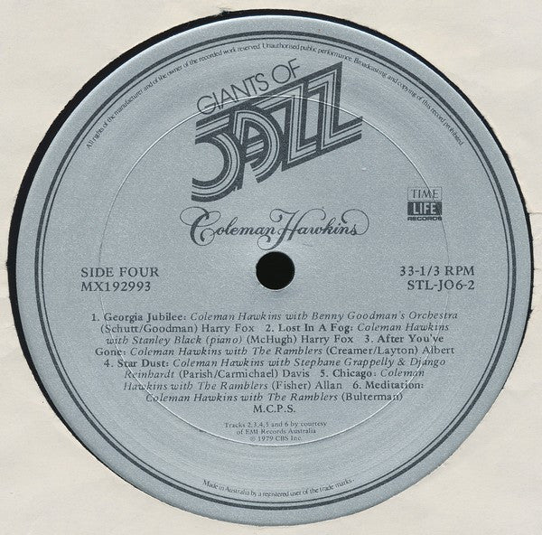 Coleman Hawkins : Giants Of Jazz: Coleman Hawkins (3xLP, Comp + Box)