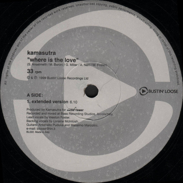 Kamasutra : Where Is The Love (12")