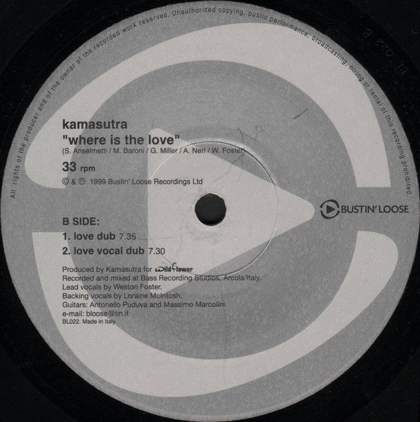 Kamasutra : Where Is The Love (12")