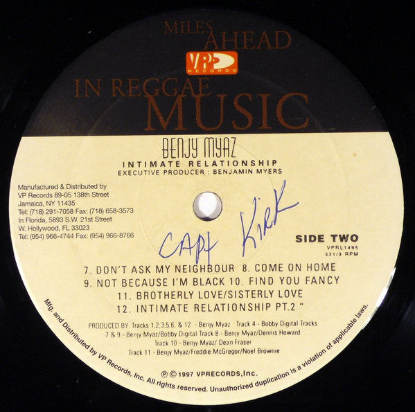 Benji Myaz : Intimate Relationship (LP, Album)