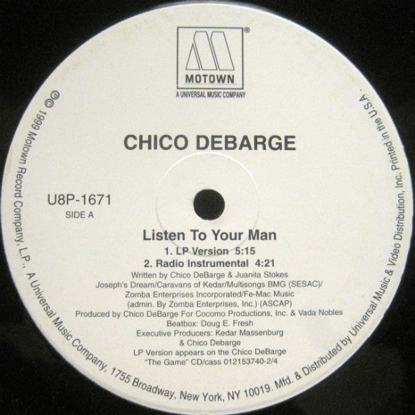 Chico DeBarge : Listen To Your Man (12")