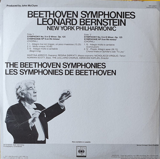 Ludwig van Beethoven - Leonard Bernstein, New York Philharmonic : Symphonies No.9 - Choral (LP, Album)