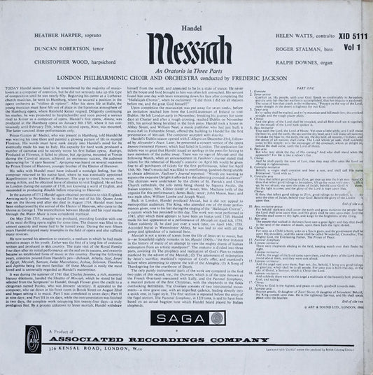 Georg Friedrich Händel - London Philharmonic Choir And London Philharmonic Orchestra Conducted By Frederick Jackson : Messiah (2xLP, Album)