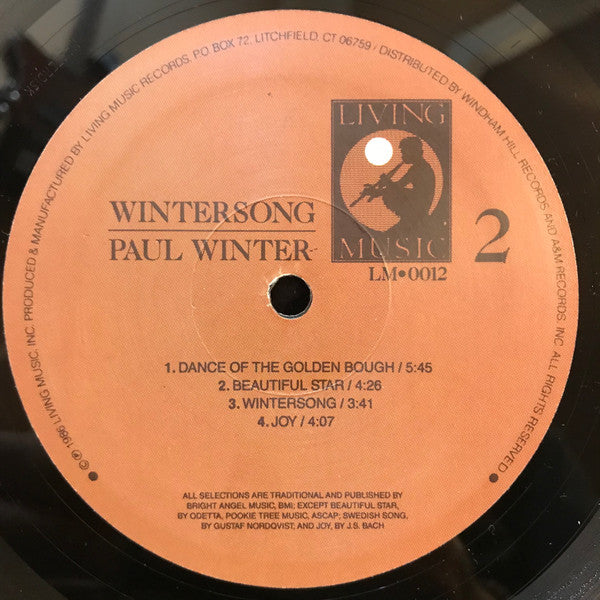 Paul Winter (2) : Wintersong (Tomorrow Is My Dancing Day) (LP, Album, She)