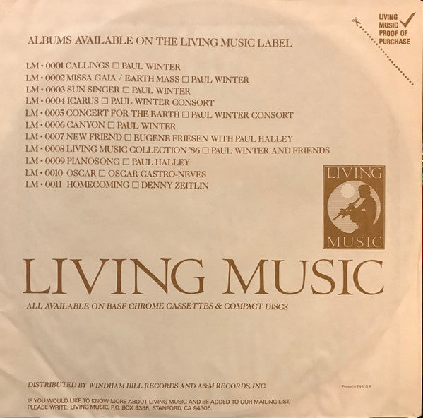 Paul Winter (2) : Wintersong (Tomorrow Is My Dancing Day) (LP, Album, She)