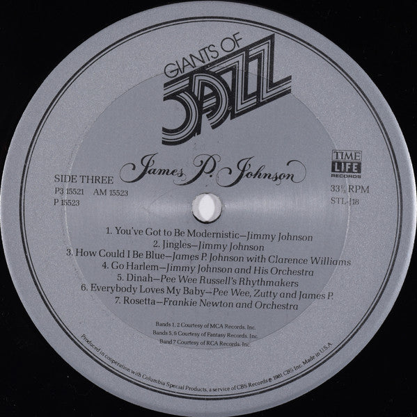 James Price Johnson : Giants Of Jazz: James P. Johnson (3xLP, Album, Comp + Box)