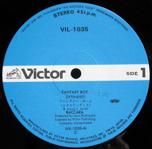 New Baccara : Fantasy Boy (12")
