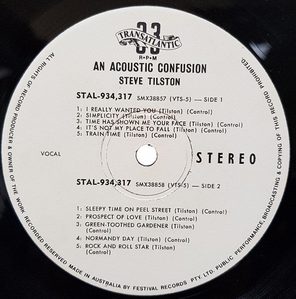 Steve Tilston : An Acoustic Confusion (LP, Album)
