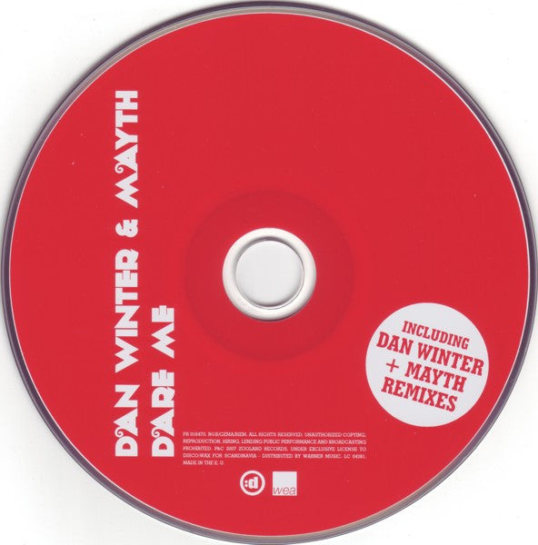 Dan Winter & Rob Mayth : Dare Me (CD, Single)