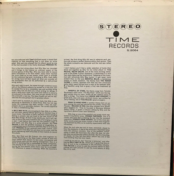 Billy May And His Orchestra : Billy May - 70 (LP, Album)