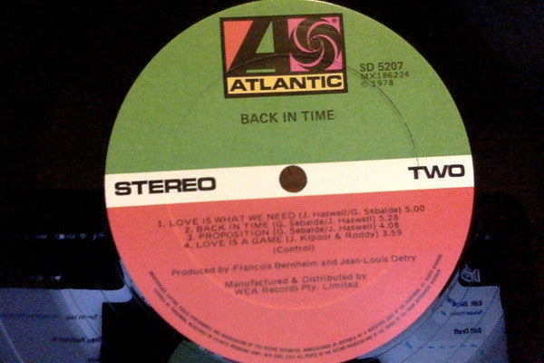 Back In Time : Back In time (LP, Album)
