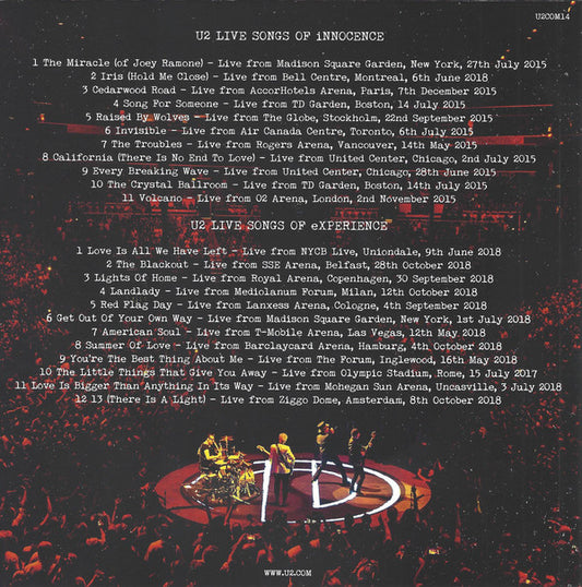 U2 : Live Songs Of Innocence + Experience (2xCD, Album, Ltd)