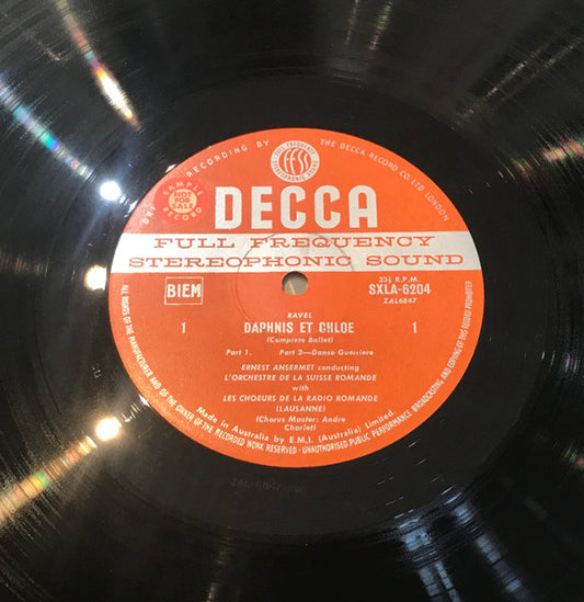 Ansermet*, Ravel*, L'Orchestre De La Suisse Romande With Les Choeurs De La Radio Romande (Lausanne)* : Daphnis & Chloë Complete Ballet (LP)
