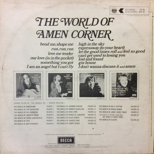 Amen Corner : The World Of Amen Corner (LP, Comp)