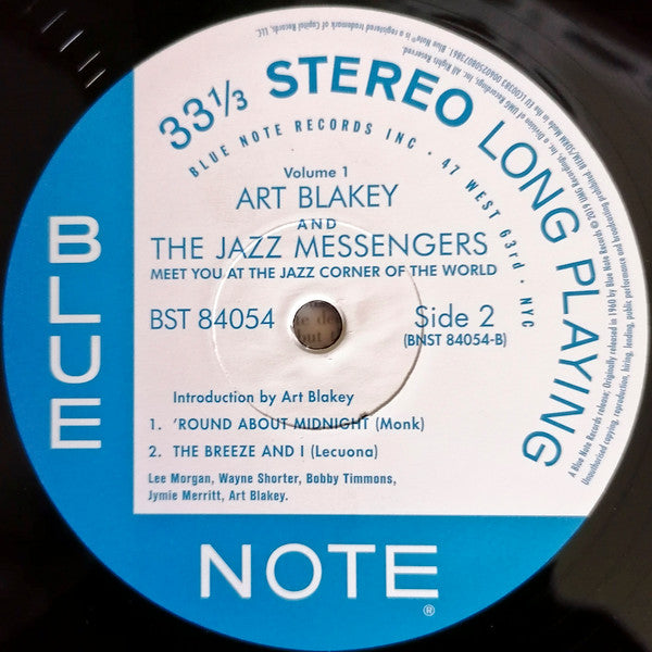 Art Blakey & The Jazz Messengers : Meet You At The Jazz Corner Of The World (Volume 1) (LP, Album, RE, 180)
