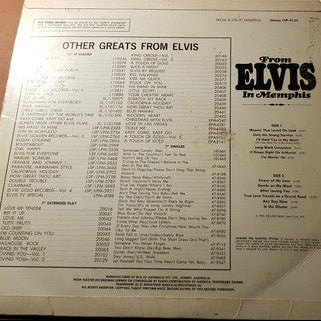 Elvis* : From Elvis In Memphis (LP, Album, Bla)