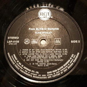 Elvis* : From Elvis In Memphis (LP, Album, Bla)