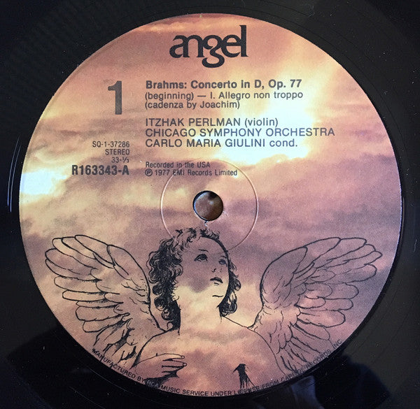 Johannes Brahms, Itzhak Perlman, Chicago Symphony Orchestra, Carlo Maria Giulini : Violin Concerto (LP, Quad)