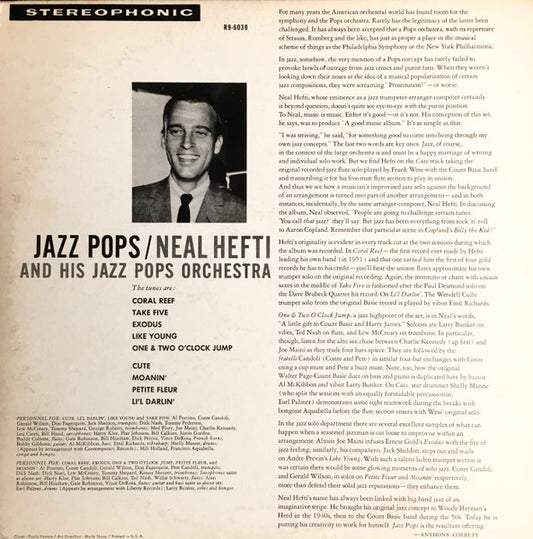 Neal Hefti's Orchestra : Jazz Pops (LP, Album)