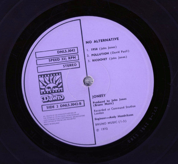 Jonesy (2) : No Alternative (LP, Album, Gat)