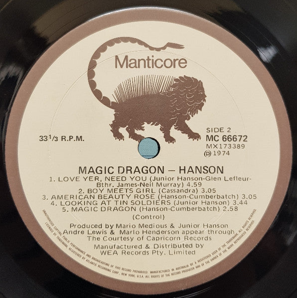 Hanson (4) : Magic Dragon (LP, Album)