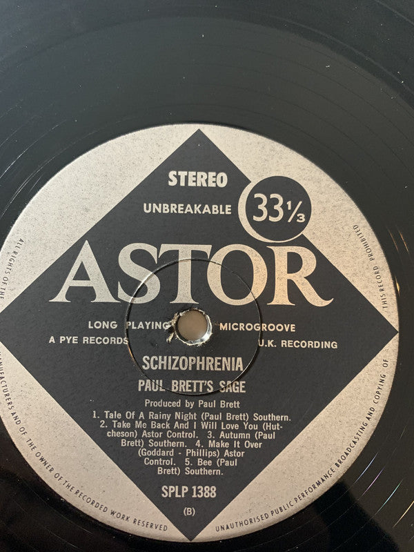 Paul Brett's Sage : Schizophrenia (LP, Album)