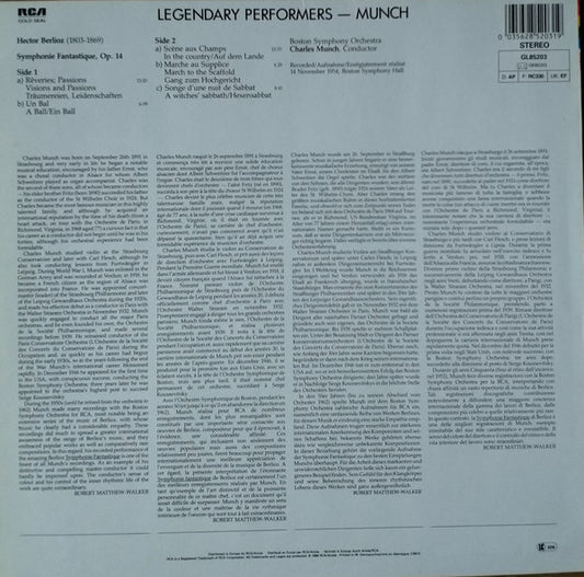 Hector Berlioz, Charles Munch, Boston Symphony Orchestra : Symphonie Fantastique (LP, Mono)