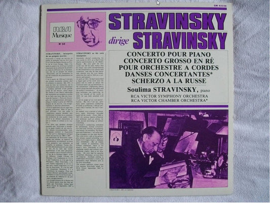 Igor Stravinsky, Soulima Stravinsky, RCA Victor Symphony Orchestra, RCA Victor Chamber Orchestra : Stravinsky dirige Stravinsky (LP, Comp, Mono)