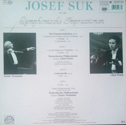 Josef Suk (2), Václav Neumann, Libor Pešek, The Czech Philharmonic Orchestra : Symphonische Impressionen (2xLP)