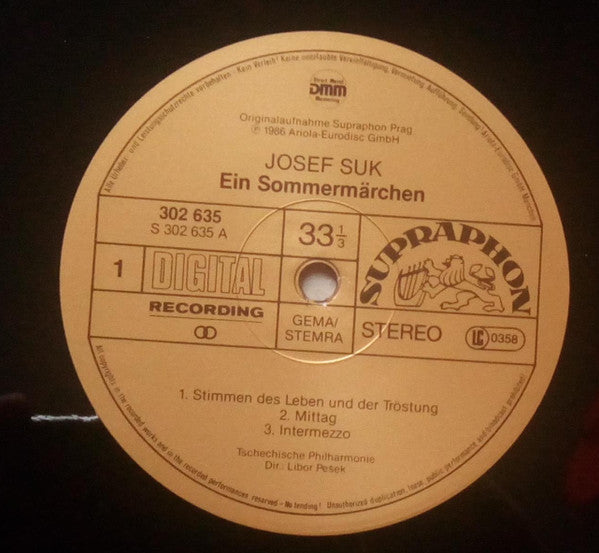 Josef Suk (2), Václav Neumann, Libor Pešek, The Czech Philharmonic Orchestra : Symphonische Impressionen (2xLP)
