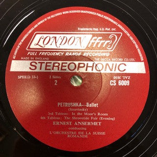 Igor Stravinsky / L'Orchestre De La Suisse Romande, Ernest Ansermet : Petrushka: Complete Ballet, "Original Edition" (LP, Album, RP)