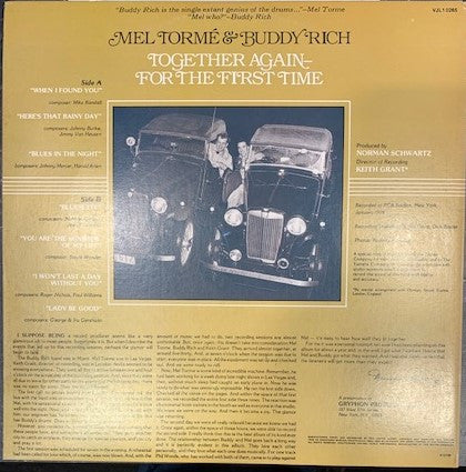 Mel Tormé & Buddy Rich : Together Again-For The First Time (LP, Album)