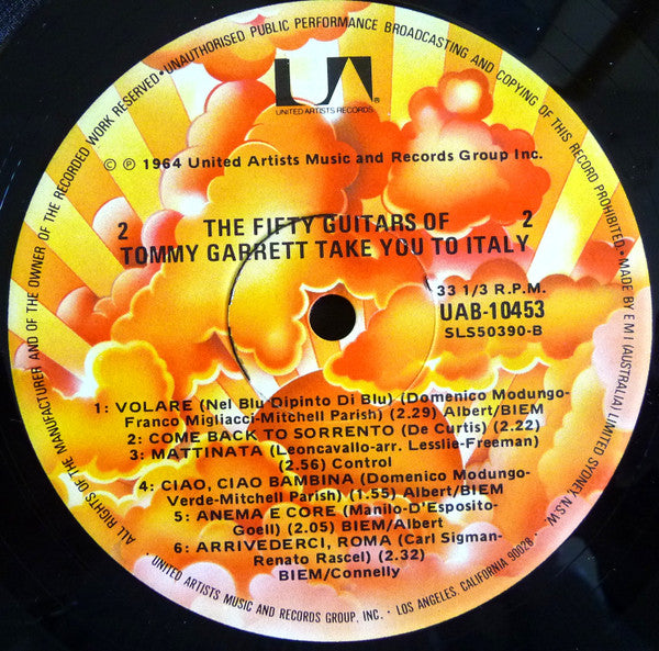 The 50 Guitars Of Tommy Garrett : Take You To ... Italy (LP, Album, RE)