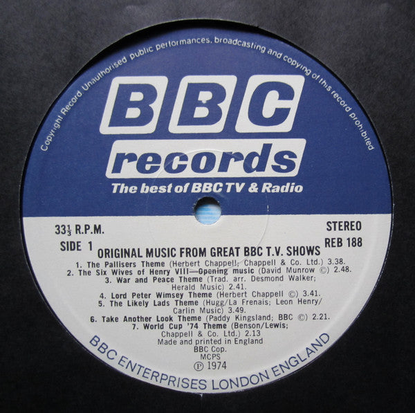 Various : Original Music From Great BBC TV Shows (LP, Comp)