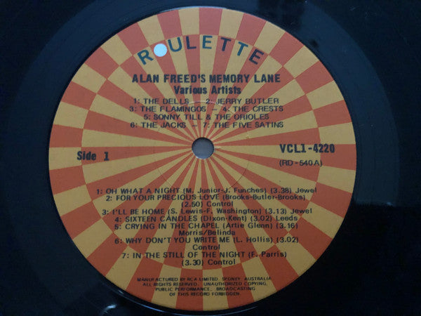 Various : Alan Freed's Memory Lane (LP, Comp, RE)