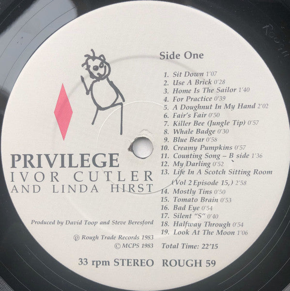 Ivor Cutler And Linda Hirst : Privilege (LP, Album)