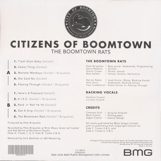 The Boomtown Rats : Citizens Of Boomtown (LP, Album)