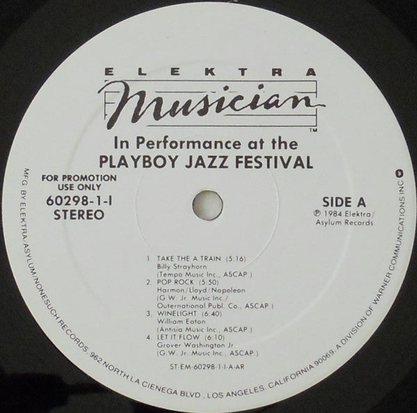 Various : In Performance At The Playboy Jazz Festival (2xLP, Promo, All)
